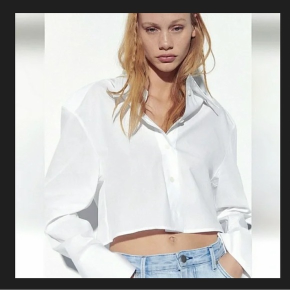 Zara Tops - Zara Classic White Women's Crop Top NWT